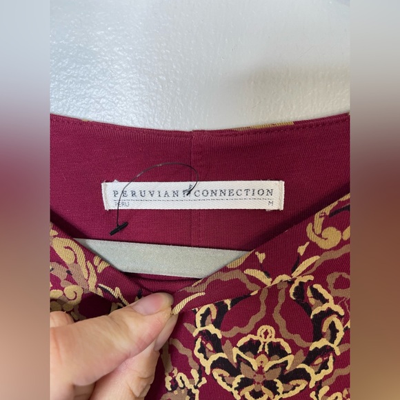 Peruvian Connection Stretchy Bodycon Midi Dress Pima Cotton Size M Sleeveless - Picture 5 of 11